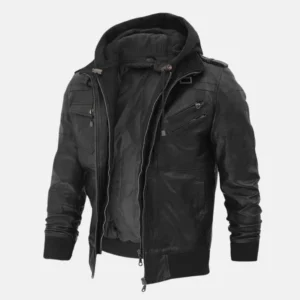 black-leather-bomber-jacket-with-removable-hood