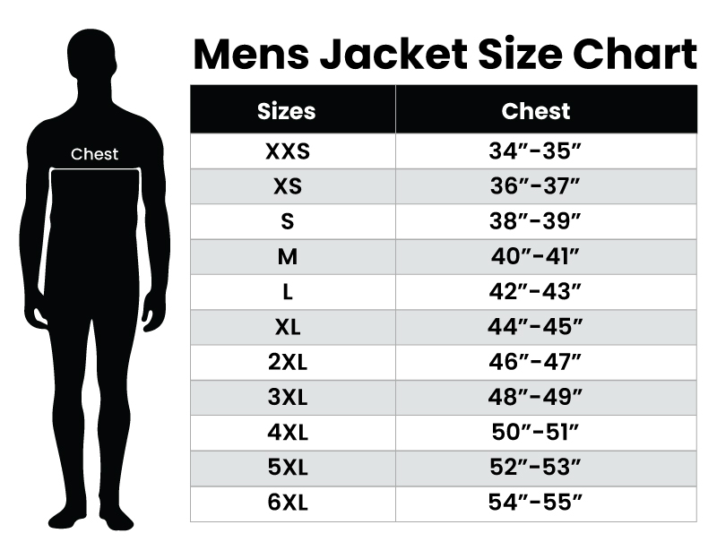 size chart mens
