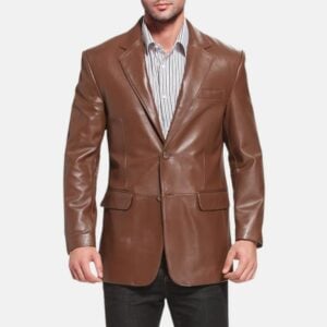 mens-brown-leather-blazer-jacket