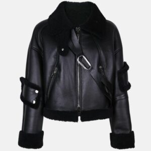 womens shearling leather jacket