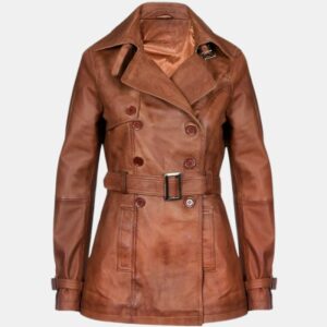 brown womens leather jacket