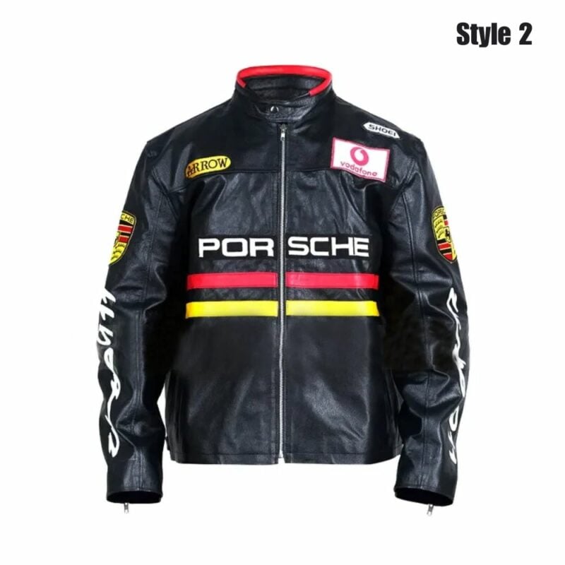 911 Turbo Black Racer Porsche Jacket With Patches
